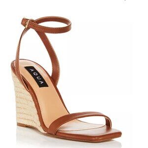 Aqua Izabl Ankle Strap Espadrille Wedge Sandals - Size 8 Never Worn